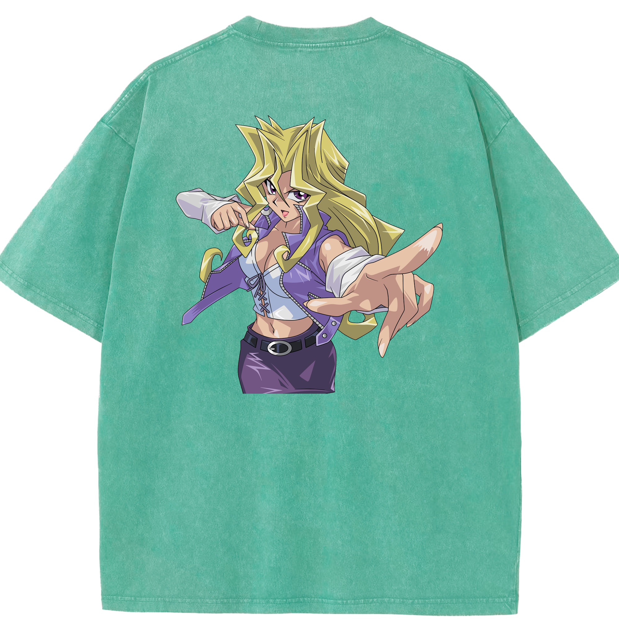 （画像用） 遊☆戯☆王 Yu-Gi-Oh! 綿100% ヴィンテージ風 半袖Tシャツ（背面プリント）